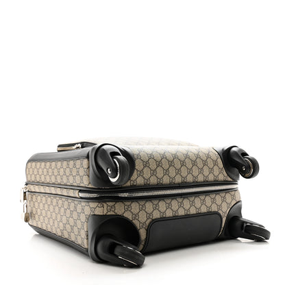 Gucci GG Supreme Monogram Calfskin Carry On Trolley Beige Ebony Black 3 of 14