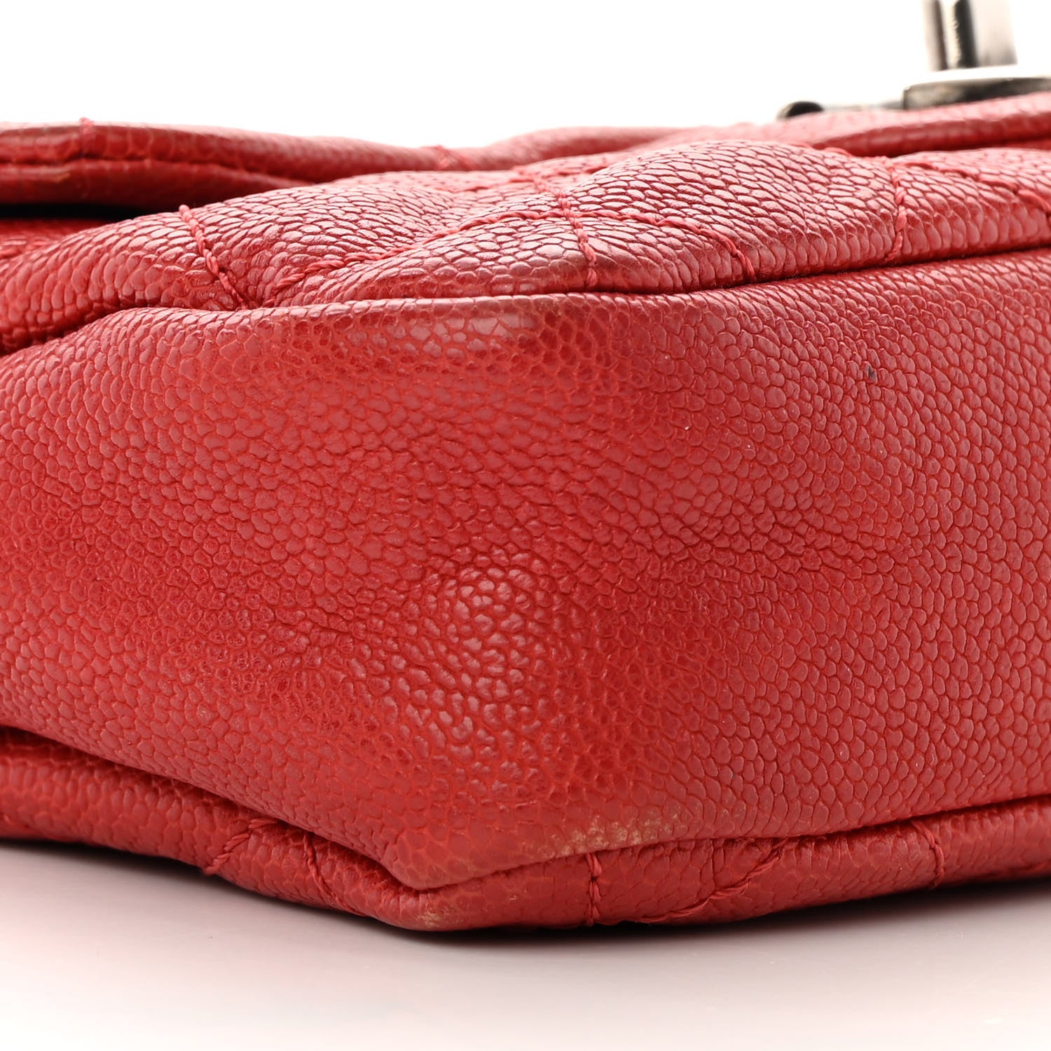 Chanel Caviar Quilted Mini Simply CC Flap Red 9 of 15