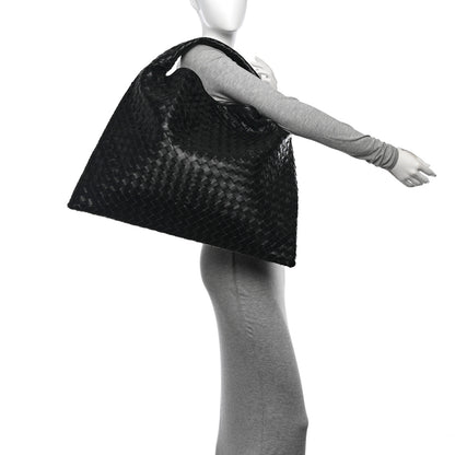 Bottega Veneta Calfskin Intrecciato Large Hop Black 2 of 10