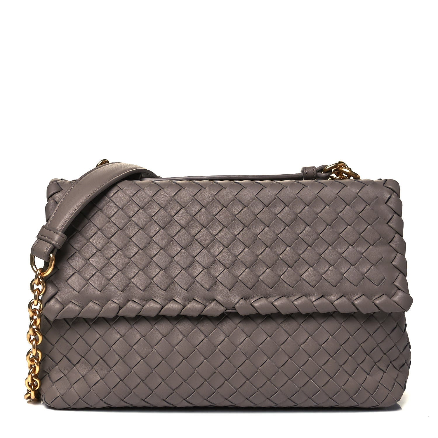 Bottega Veneta Nappa Intrecciato Medium Olimpia Bag Steel 1 of 6