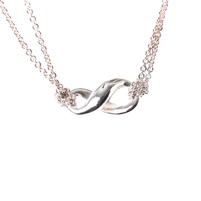 Tiffany Sterling Silver Figure 8 Pendant Necklace 3 of 5