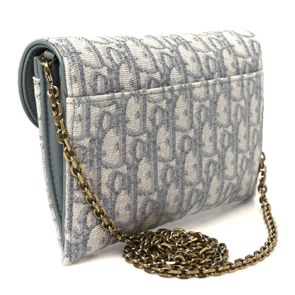Christian Dior Oblique Saddle Chain Long Wallet Grey 4 of 13