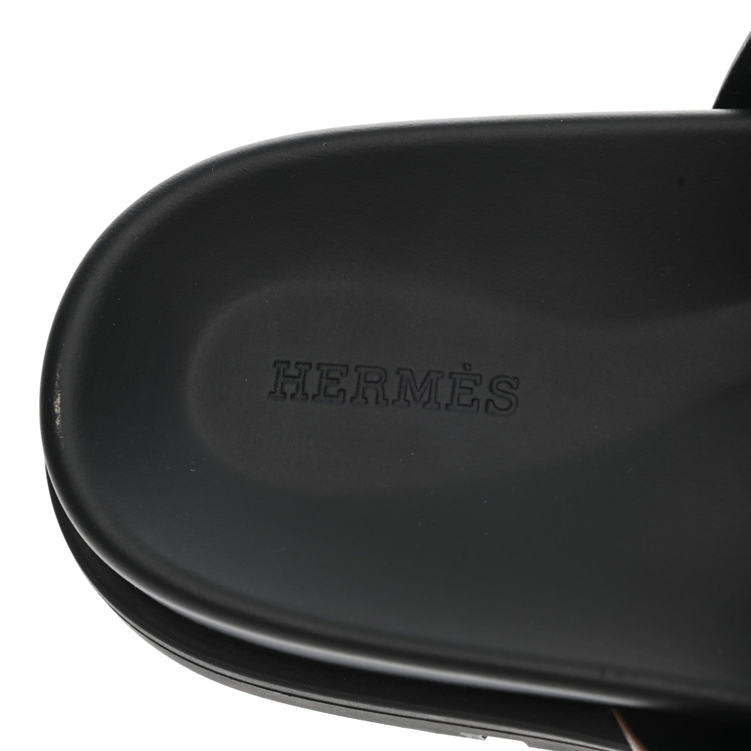 Hermes Calfskin Mens Chypre Sandals 43 Naturel Safari Black 6 of 8