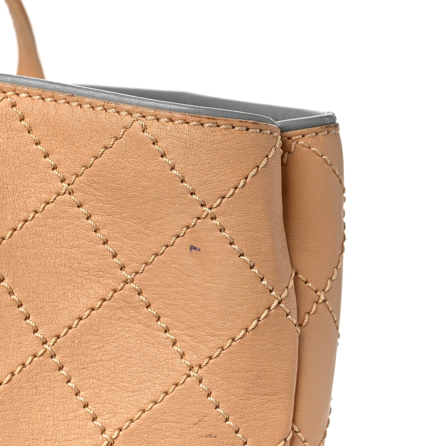 Chanel Calfskin Stitched Large Shopping Tote Beige 11 of 11