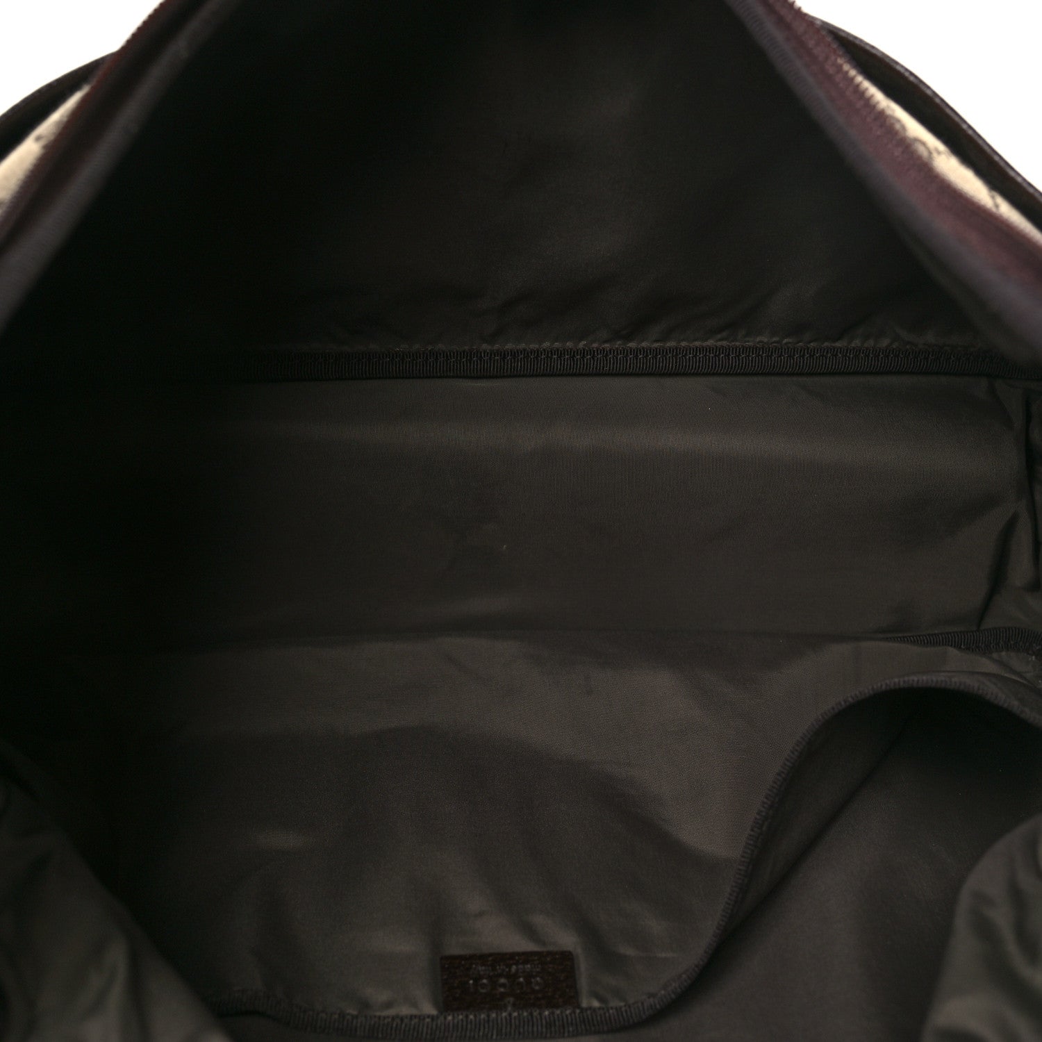 Gucci Monogram Natural Pigskin Large Diaper Bag Beige Ebony Cocoa Dark Chocolate 6 of 11