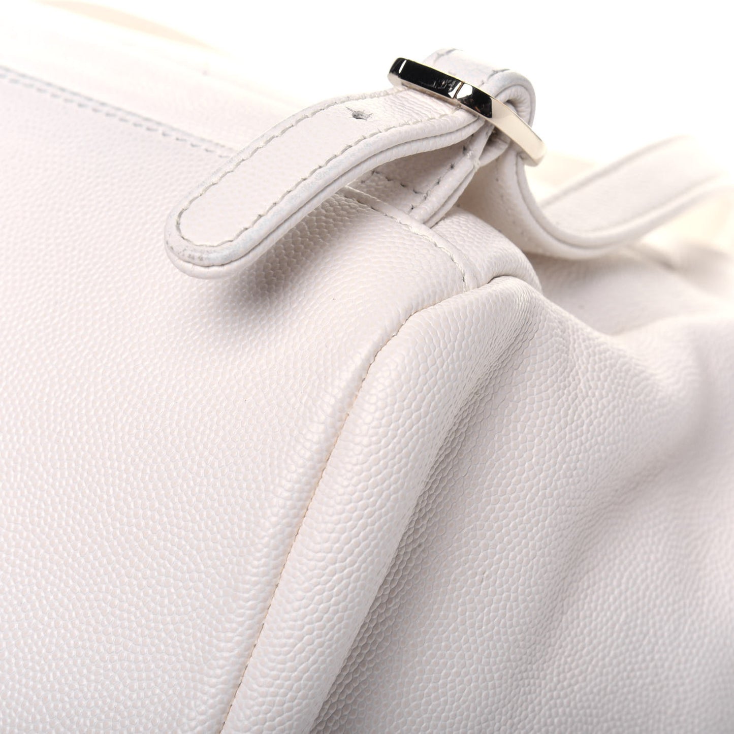 Caviar Quilted Business Affinity Backpack White