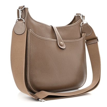 Hermes Taurillon Clemence Evelyne III PM Etoupe 3 of 11