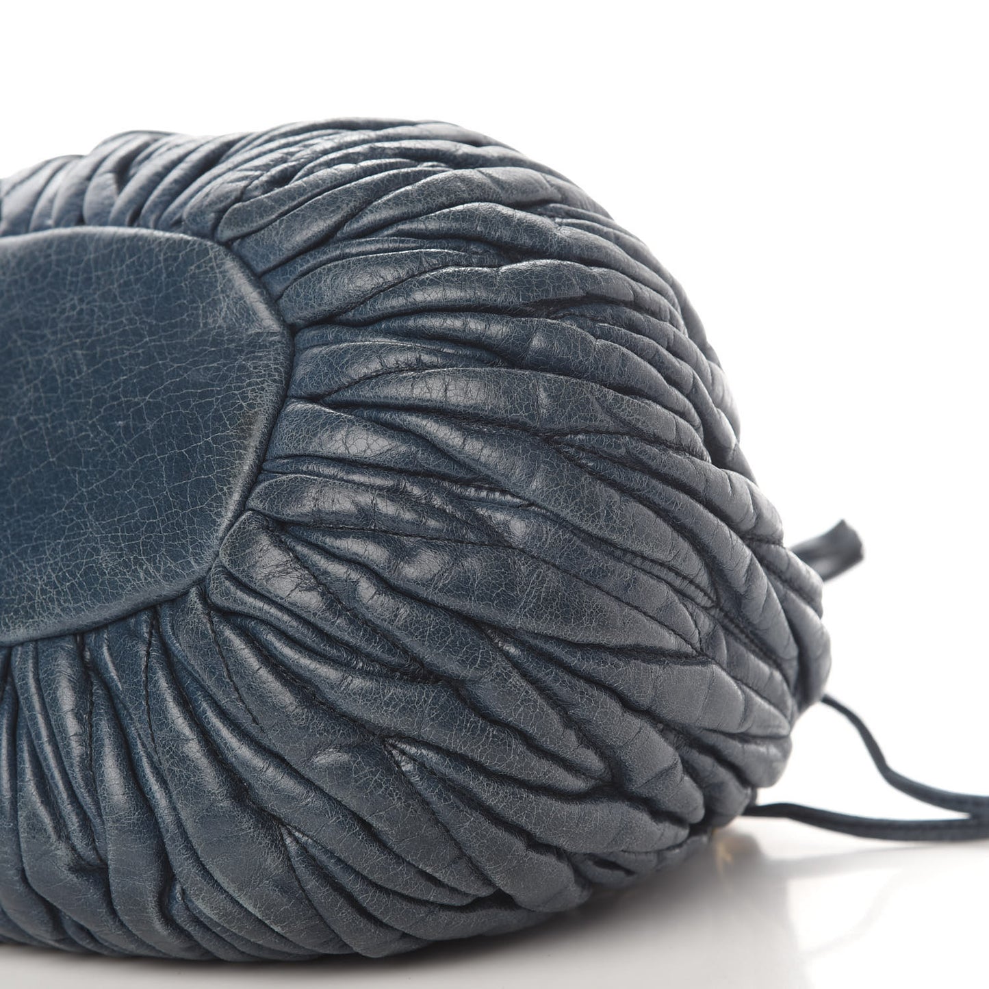 Nappa Matelasse Small Bucket Bag Denim
