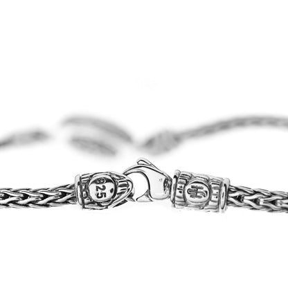 John Hardy Sterling Silver White Sapphire Classic Chain Round Station Bracelet 4 of 5