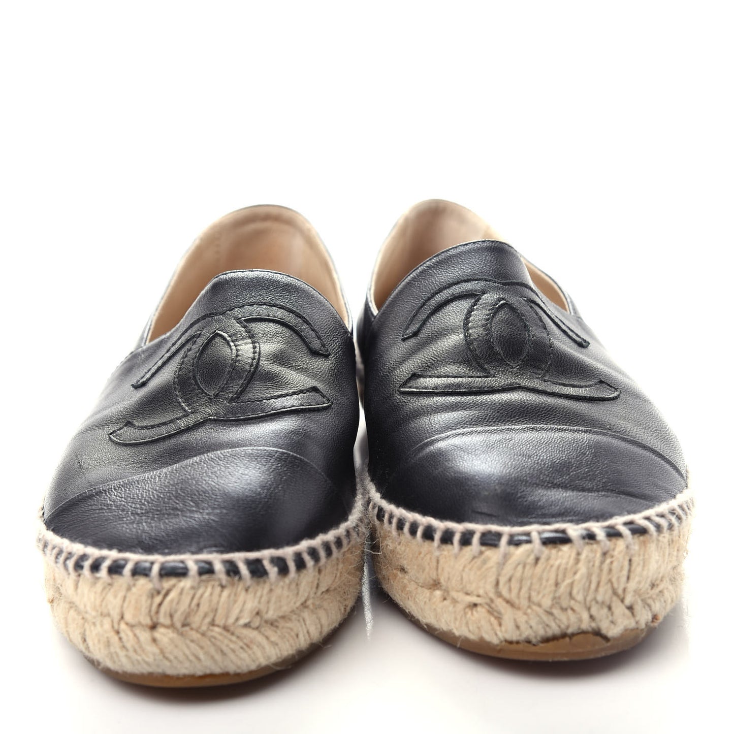Lambskin CC Espadrilles 37 Black