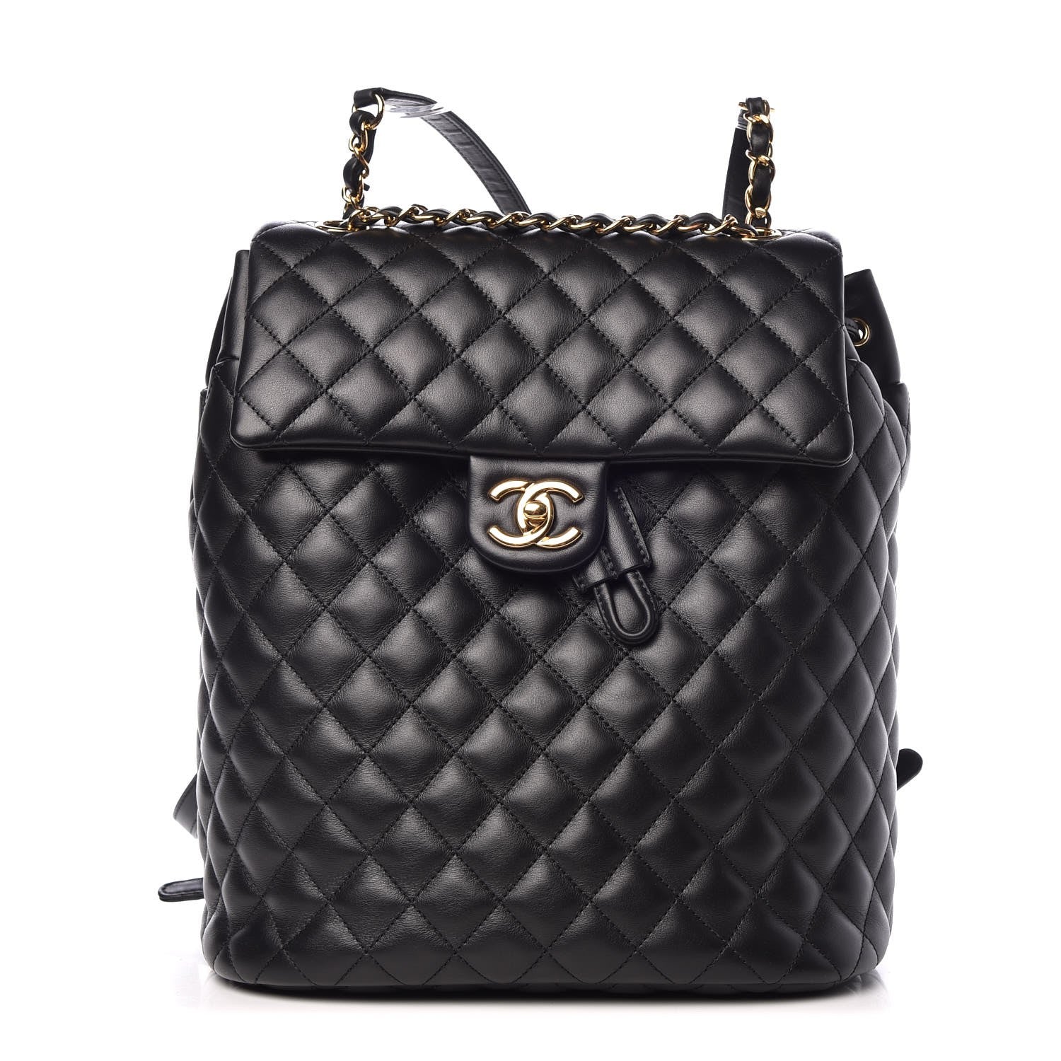Chanel Calfskin Quilted Large Urban Spirit Backpack Black 1 of 8