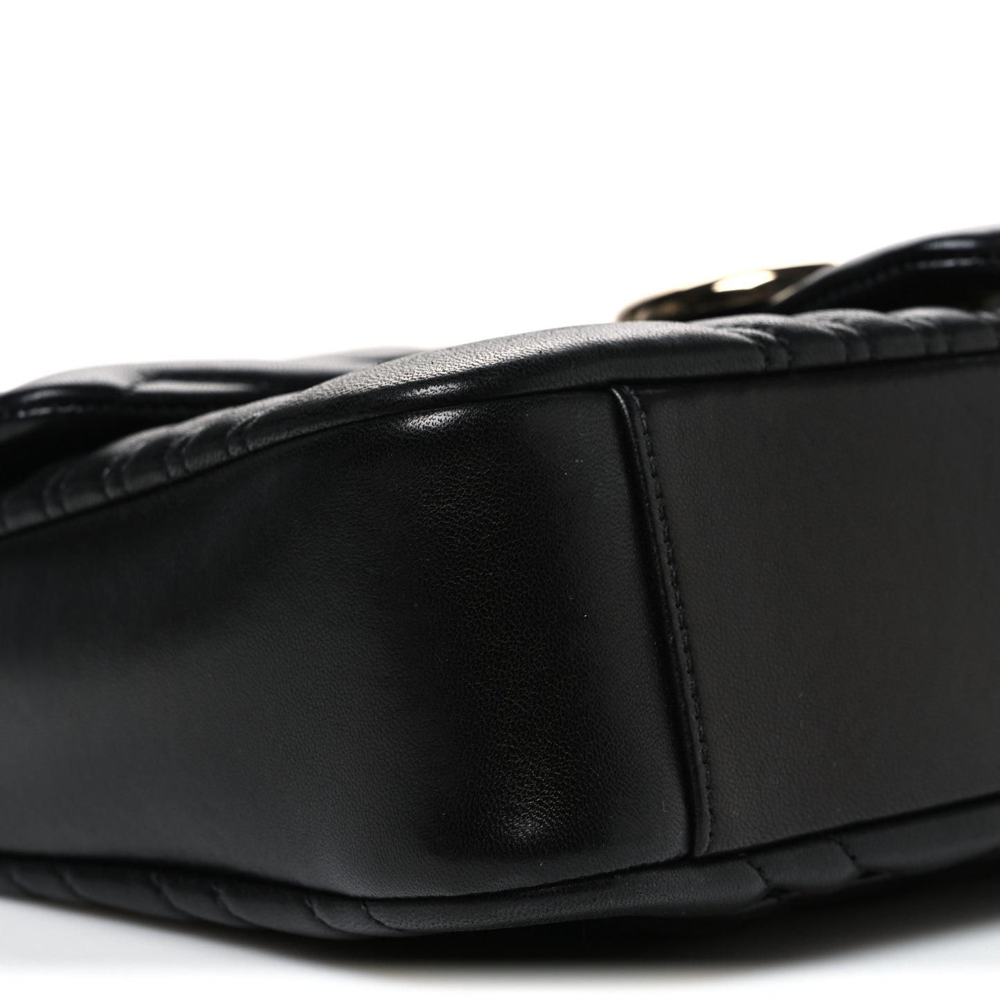 Lambskin Matelasse Large GG Marmont Shoulder Bag Black