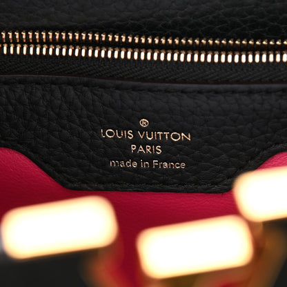 Louis Vuitton Taurillon Capucines MM Black Fuchsia 6 of 10