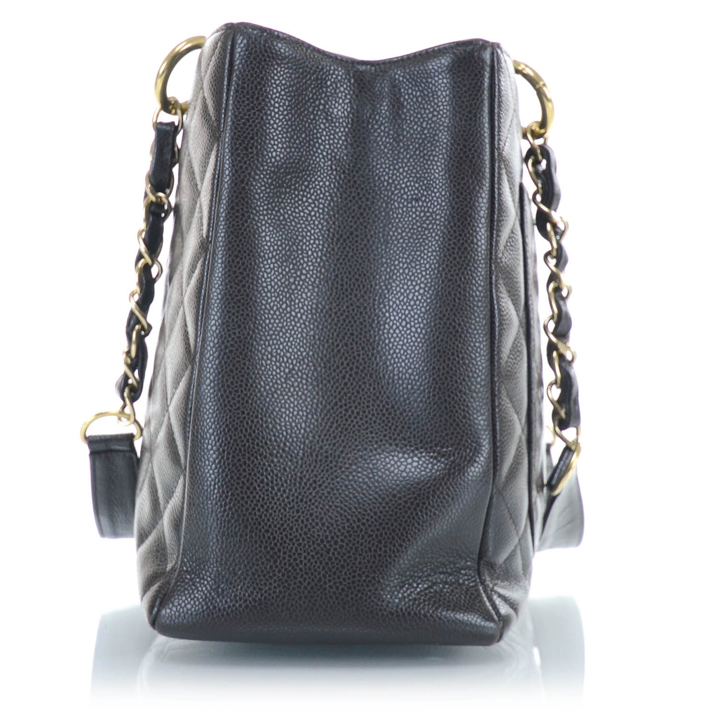 Caviar Grand Shopping Tote GST Dark Brown GHW