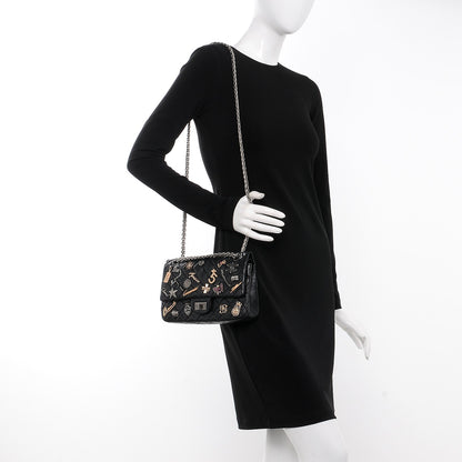 Chanel Aged Calfskin Lucky Charms 2.55 Reissue 225 Flap Black 2 of 8
