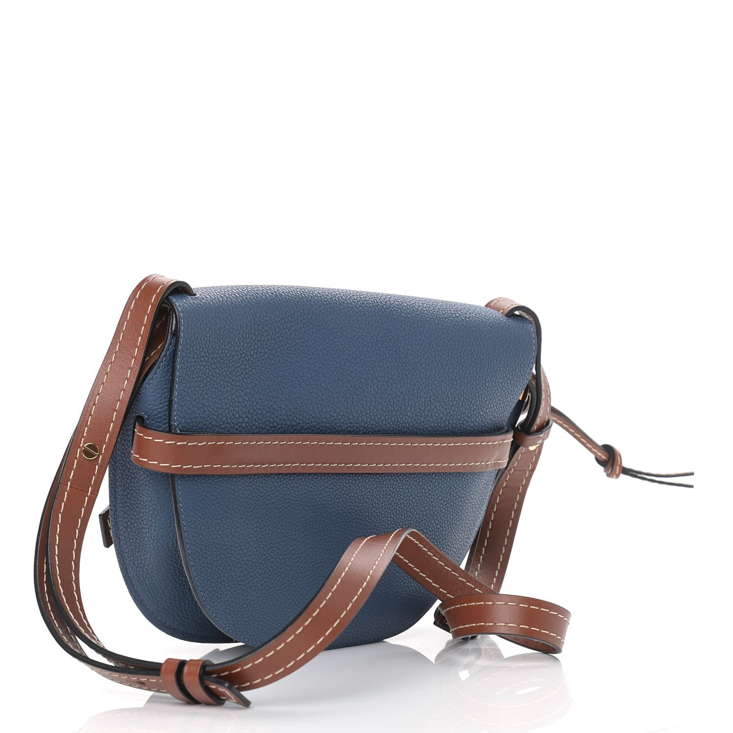 Loewe Grained Calfskin Small Gate Crossbody Bag Varsity Pecan 3 of 8