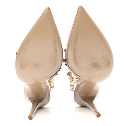 Valentino Garavani Patent Rockstud Ankle Strap Pumps 35 Poudre 5 of 7