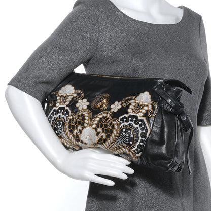 Gucci Leather Embroidery Hysteria Large Clutch 2 of 7