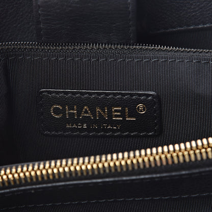 Chanel Calfskin Quilted Small Chain Me Tote Black 6 of 8