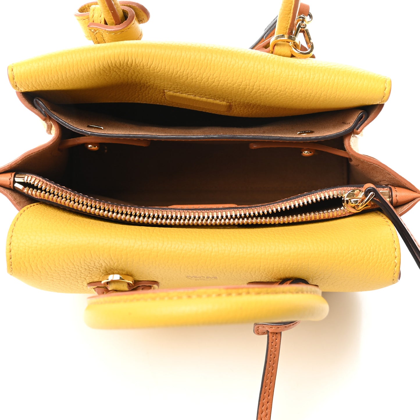 Grained Calfskin Mini Milla Tote Yellow