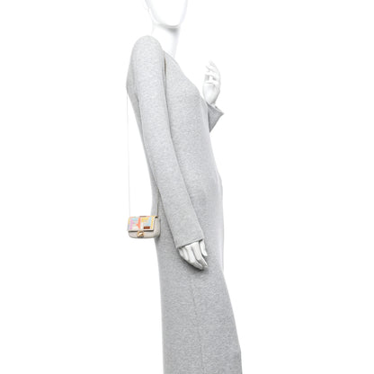 Fendi Kuban Canvas FF Embroidered Nano Baguette Charm Grezzo Multicolor 2 of 9