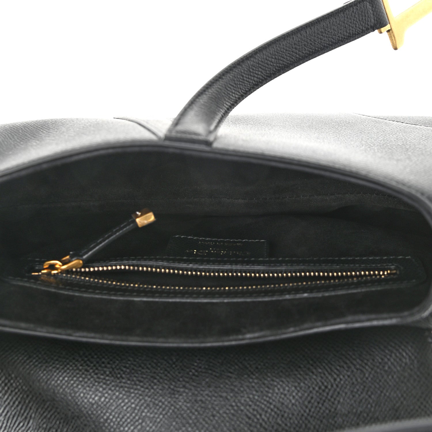 Christian Dior Grained Calfskin Saddle Bag Black 5 of 11