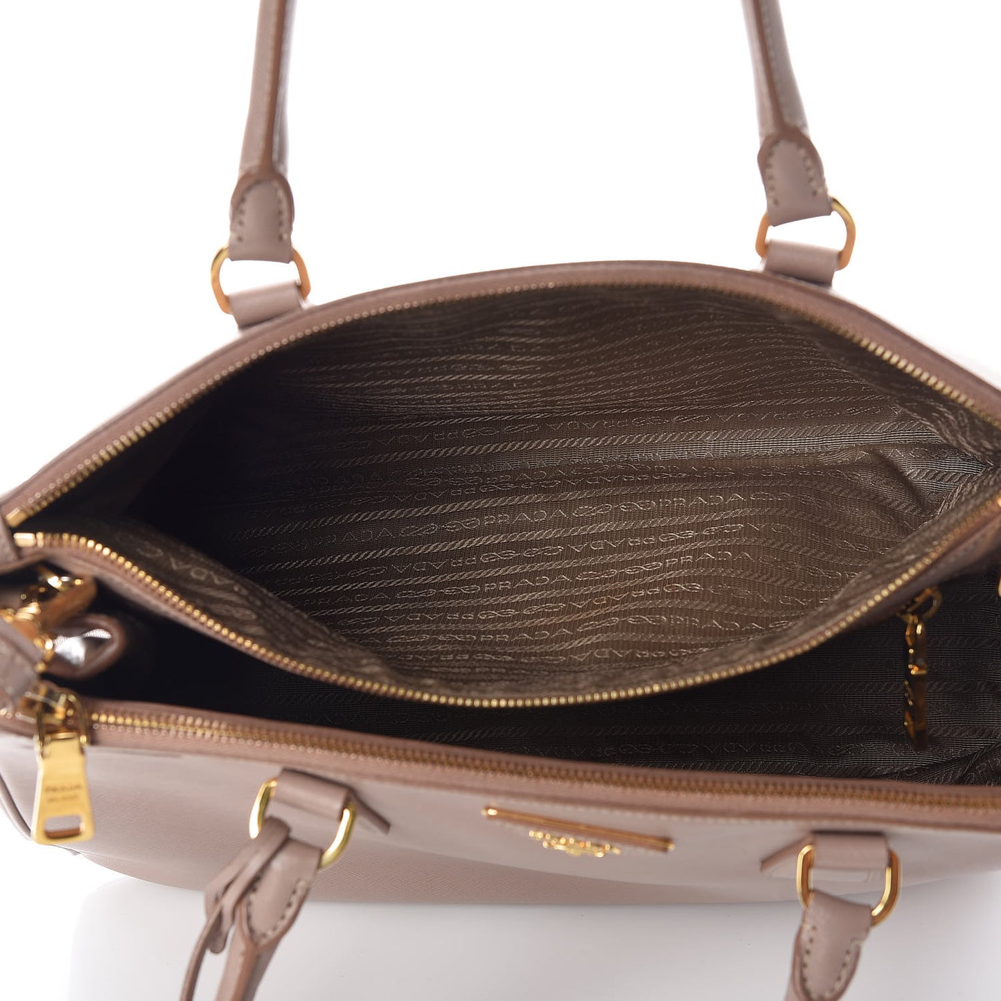 Saffiano Medium Galleria Double Zip Tote Cammeo