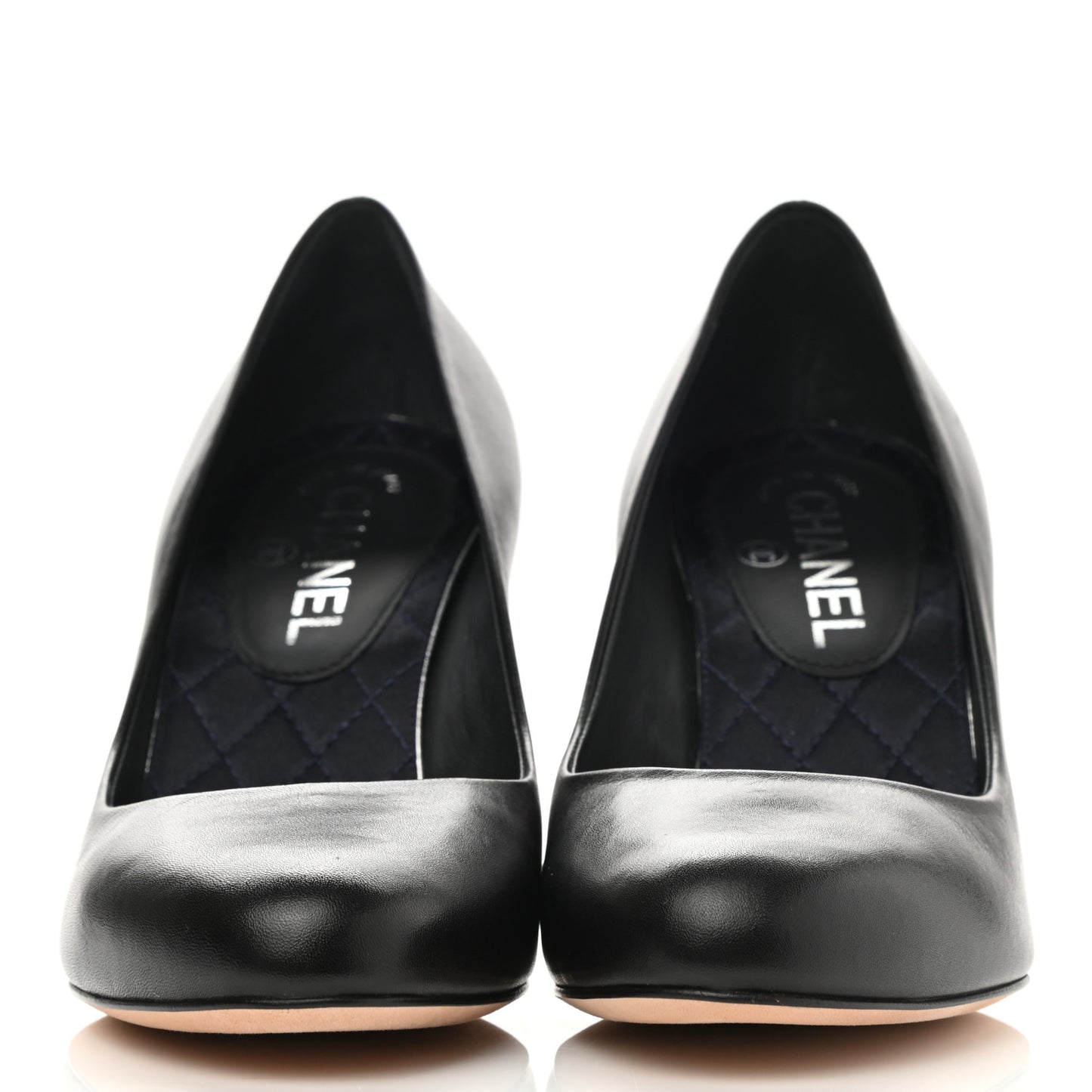 Lambskin Crystal CC Pumps 37 Black