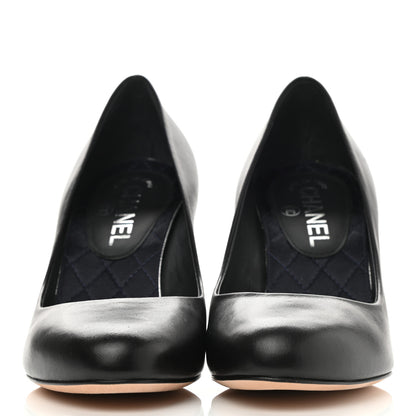 Chanel Lambskin Crystal CC Pumps 37 Black 2 of 10