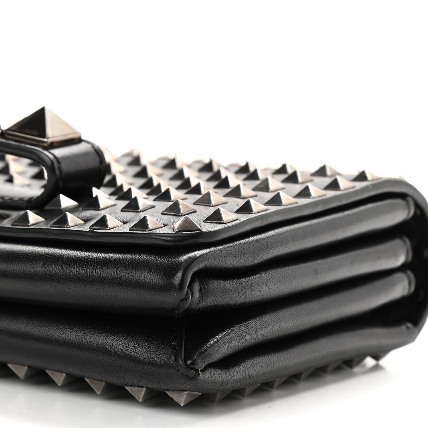 Valentino Garavani Vitello Rockstud All Over Va Va Voom Flap Bag Black 8 of 8