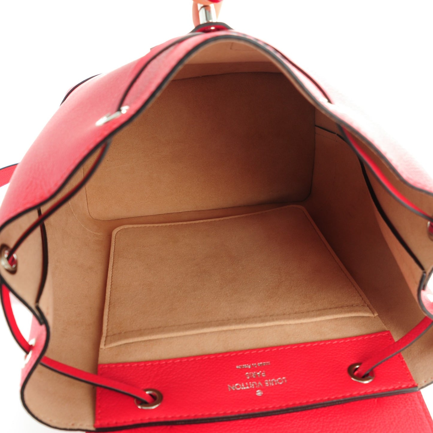 Soft Calfskin Lockme Backpack Rubis