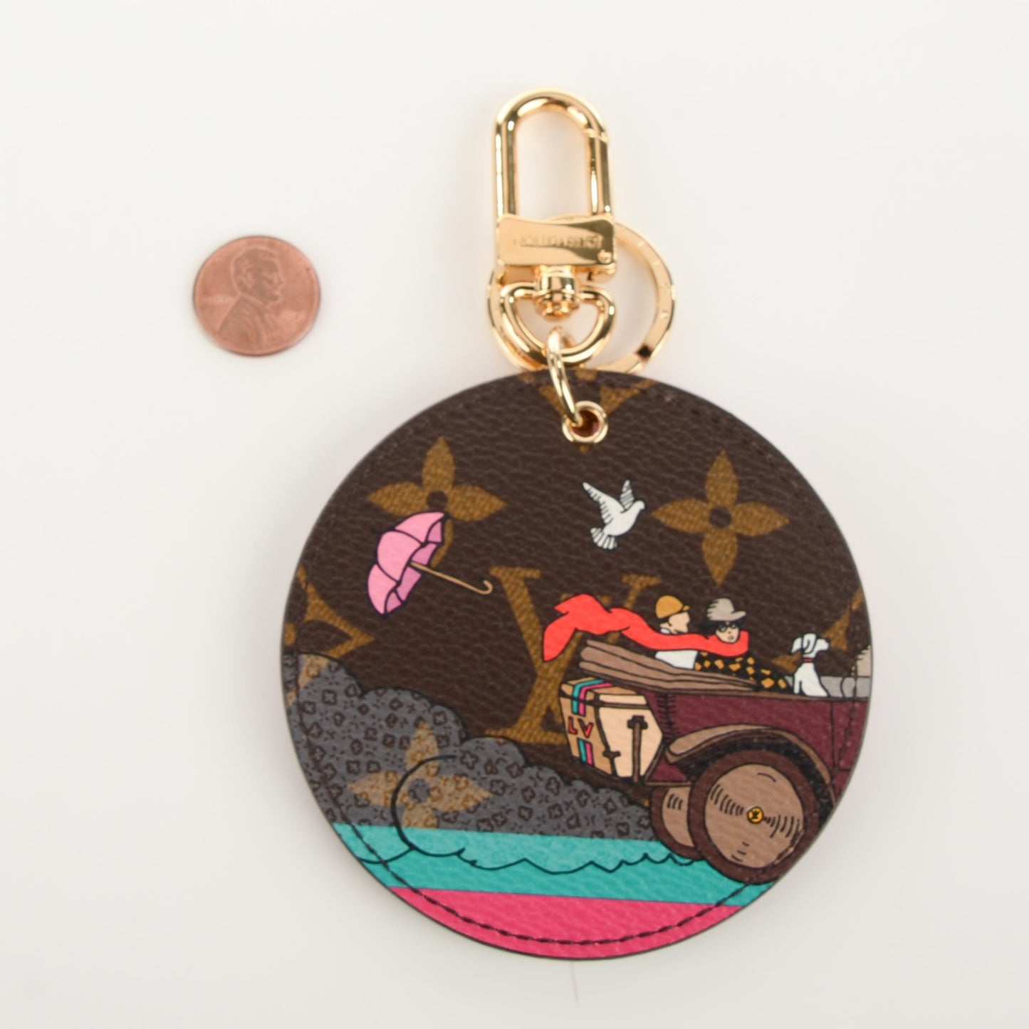 Monogram 2015 Christmas Animation Bag Charm Key Ring