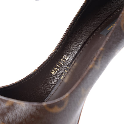 Louis Vuitton Patent Monogram Ritual Platform Pumps 37.5 10 of 15