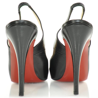 Christian Louboutin Kid No Prive 120 Pumps 37 Black Red 3 of 7