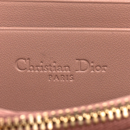 Christian Dior Lambskin Cannage Small Lady Dior Voyageur Coin Purse Rose Des Vents 6 of 8