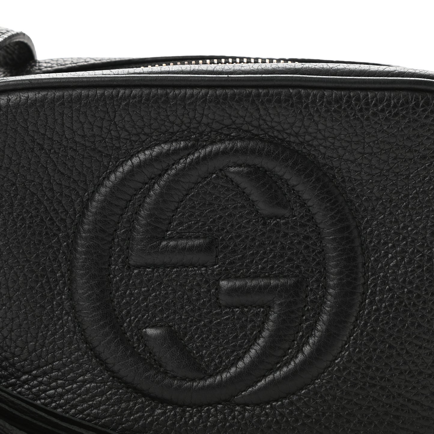 Pebbled Calfskin Mini Soho Disco Bag Black