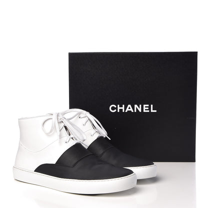Chanel Calfskin Mens High Top Sneakers 45 Black 12 of 12