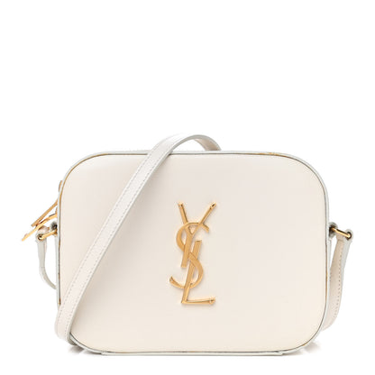 Saint Laurent Grain De Poudre Small Classic Monogram Camera Bag White 1 of 4