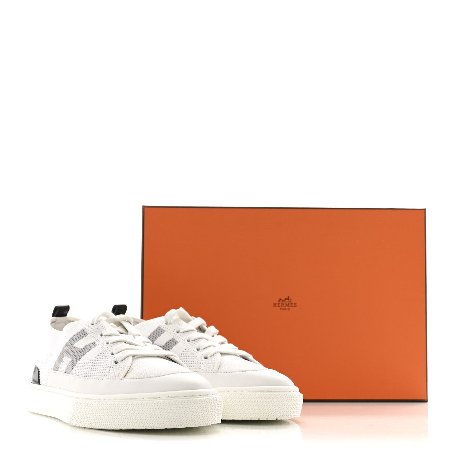 Hermes Calfskin Deep Sneakers 38 White Multicolor 11 of 11