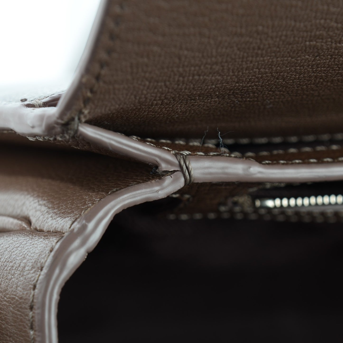 Shiny Goatskin Bayswater Shoulder Bag Taupe