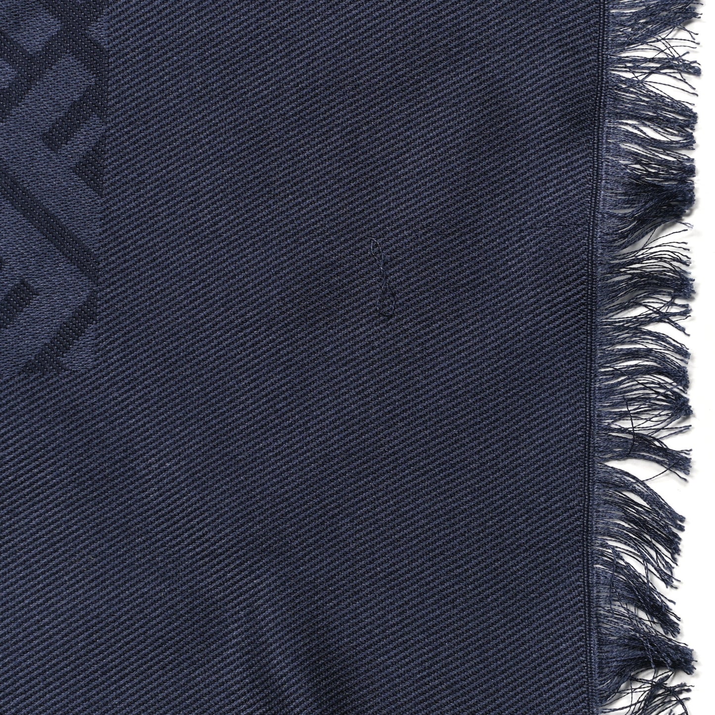 Silk Wool FF Shawl Blue