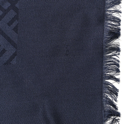 Fendi Silk Wool FF Shawl Blue 5 of 6