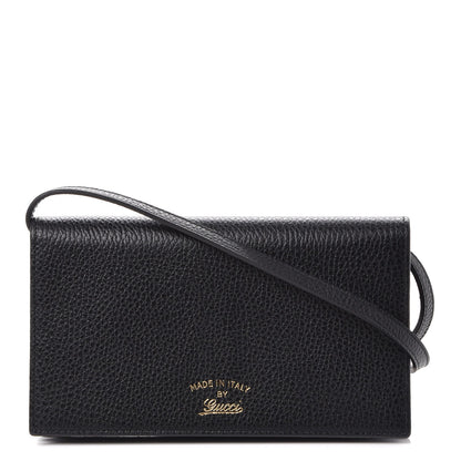 Gucci Dollar Calfskin Mini Swing Wallet Bag Black 1 of 9
