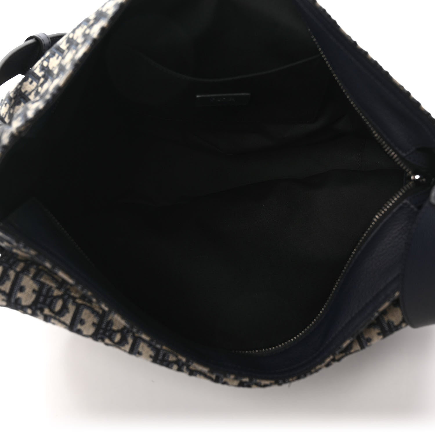 Christian Dior Oblique Soft Saddle Bag Beige Black 5 of 8