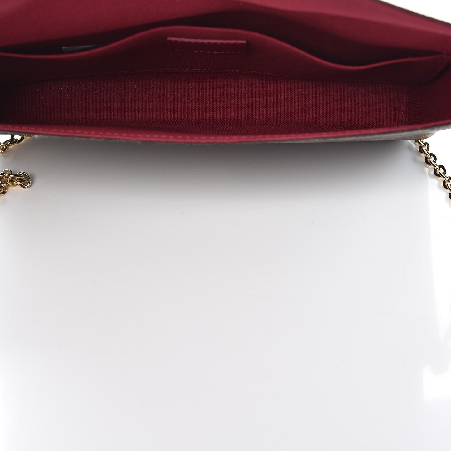 Monogram Pochette Felicie Chain Wallet Fuchsia