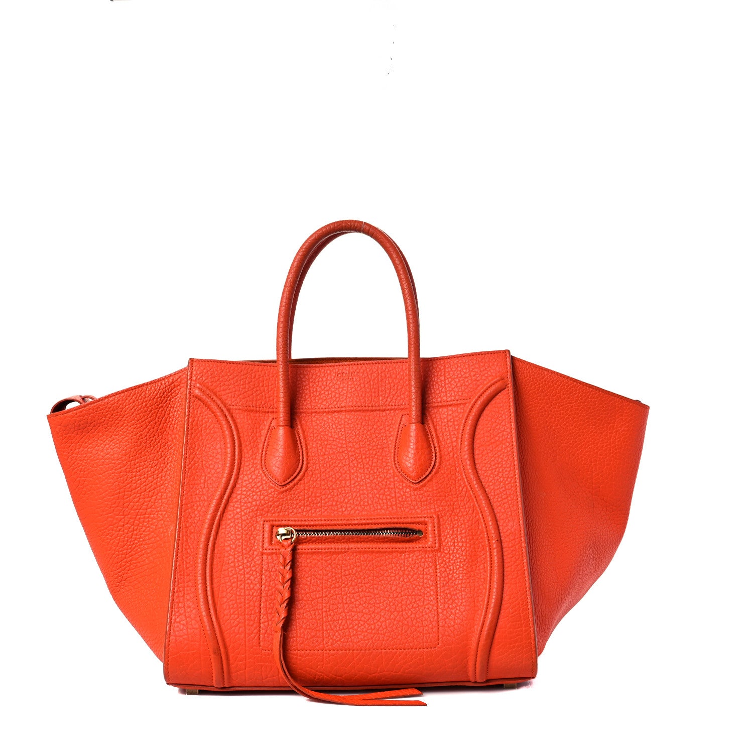 Celine Bullhide Calfskin Medium Phantom Luggage Burnt Orange 1 of 14