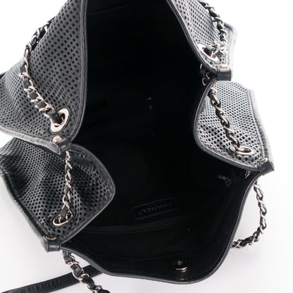 Chanel Calfskin Perforated Up In The Air Tote Black 5 of 7