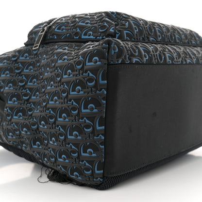 Christian Dior Oblique Rubber Rider Backpack Blue Black 8 of 14