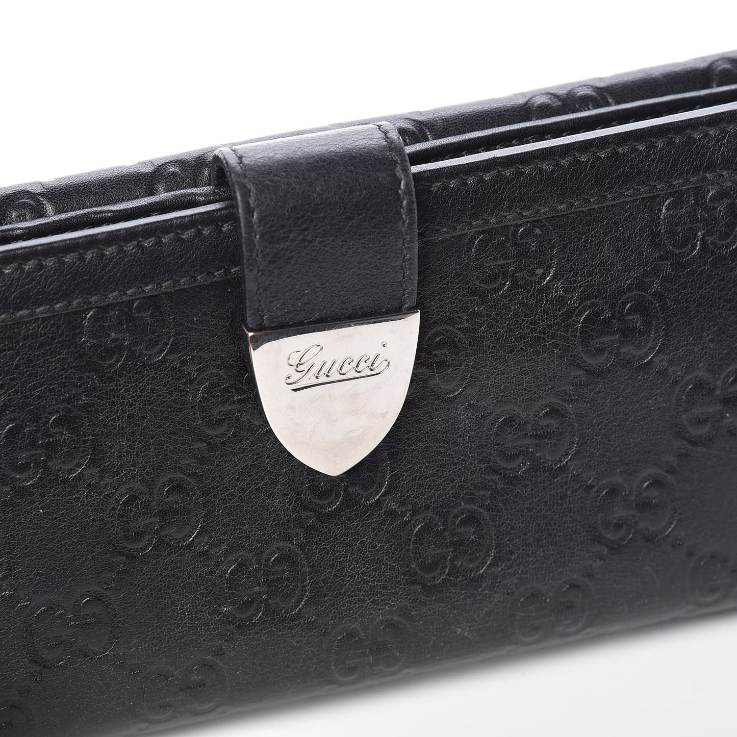 Guccissima Continental Wallet Black
