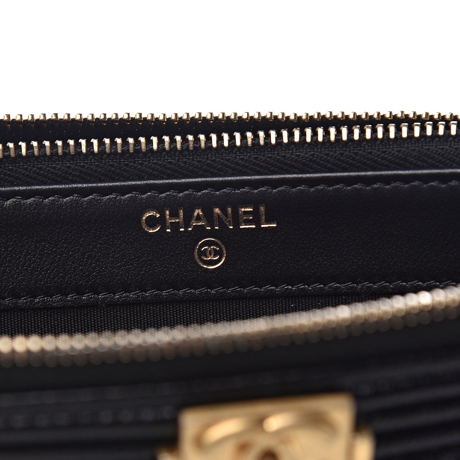 Chanel Caviar Quilted Small Boy Clutch With Chain Black 6 of 12